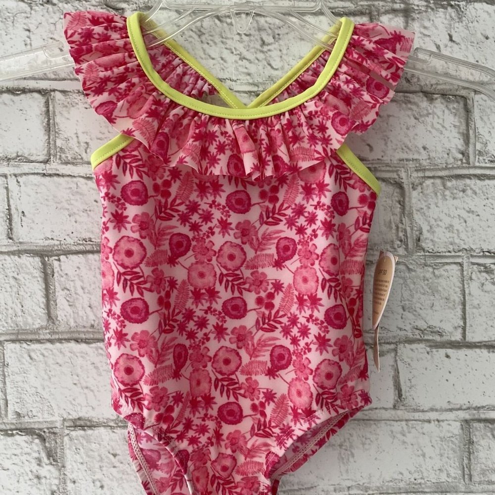 First Impressions Baby Swimsuit 1Pc Faintest Pink 12m